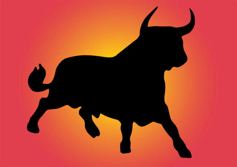 Tjur-mot-orange-bakgrund-representerar-red-bulls-seger-i-Spaniens-GP-2022