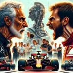 AI-genererad bild av Formel 1 stjärnorna i ordkrig kring världsmästartitlar