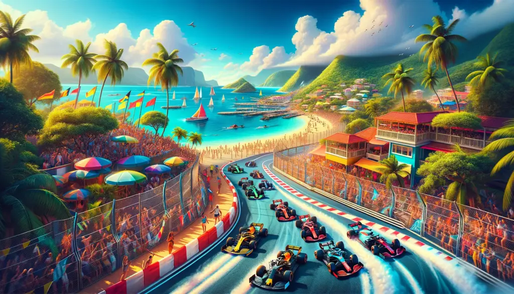 AI-genererad illustration av Karibien Grand Prix blir verklighet