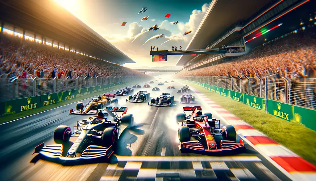 AI Genererad illustration av F1 bilar i nytt sprintformat