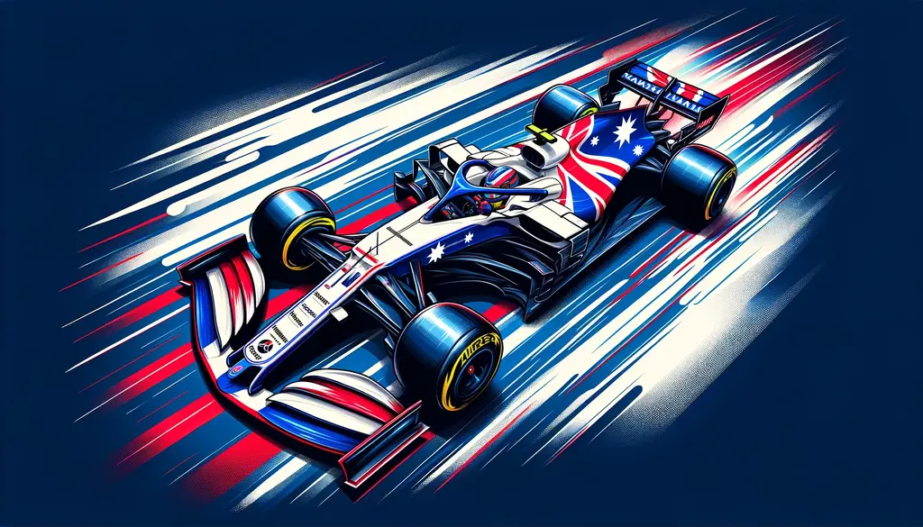 AI Genererad illustration av Ricciardo i en F1 bil