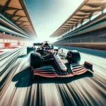En Formel 1 bil som kör F1 2024 - AI illustration