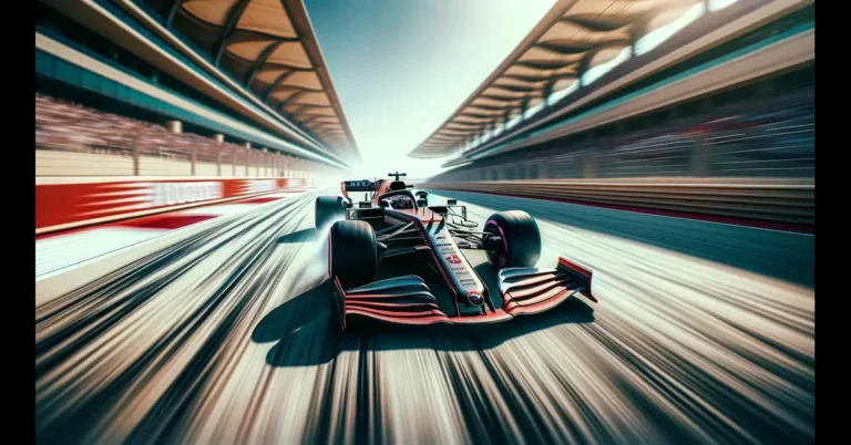 En Formel 1 bil som kör F1 2024 - AI illustration