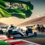 Mercedes & McLaren racing i Saudiarabien GP 2024 - AI illustration