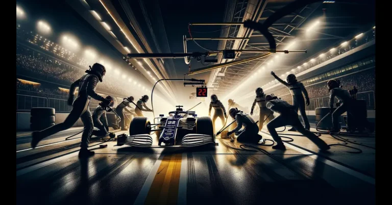 AI illustration av ett misslyckat pitstop