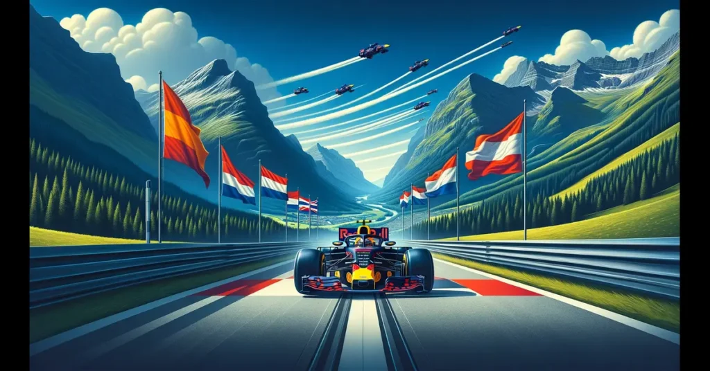 AI Illustration av Max i Alperna när han kör RB