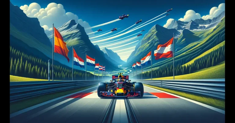 AI Illustration av Max i Alperna när han kör RB