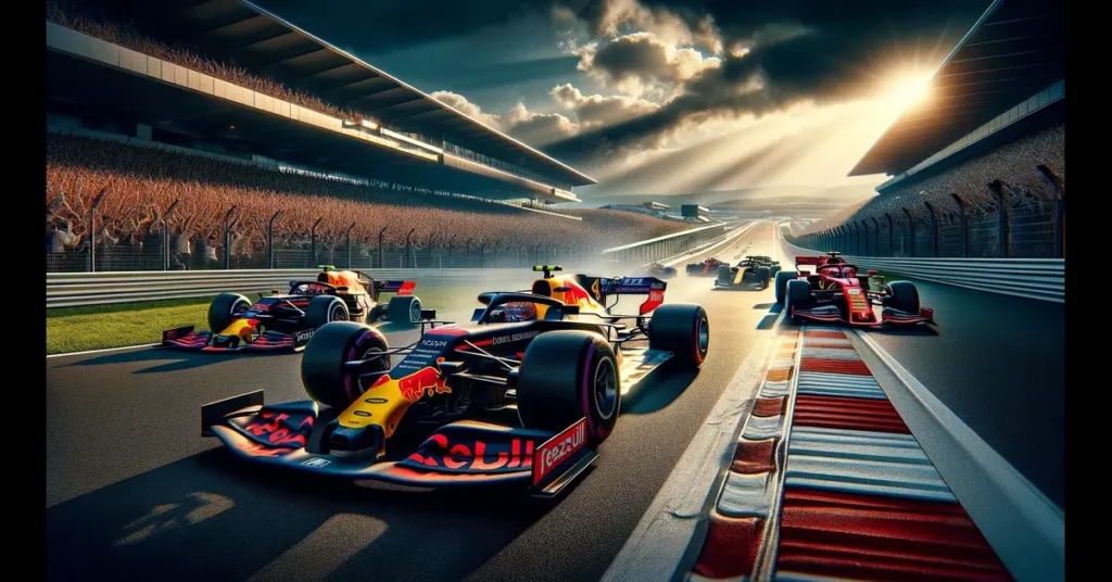 Dubbelvinst för Red Bull i Japan GP 2024. AI genererad illustration