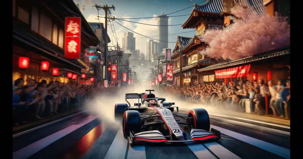 AI Illustration av F1 i Japan 2024