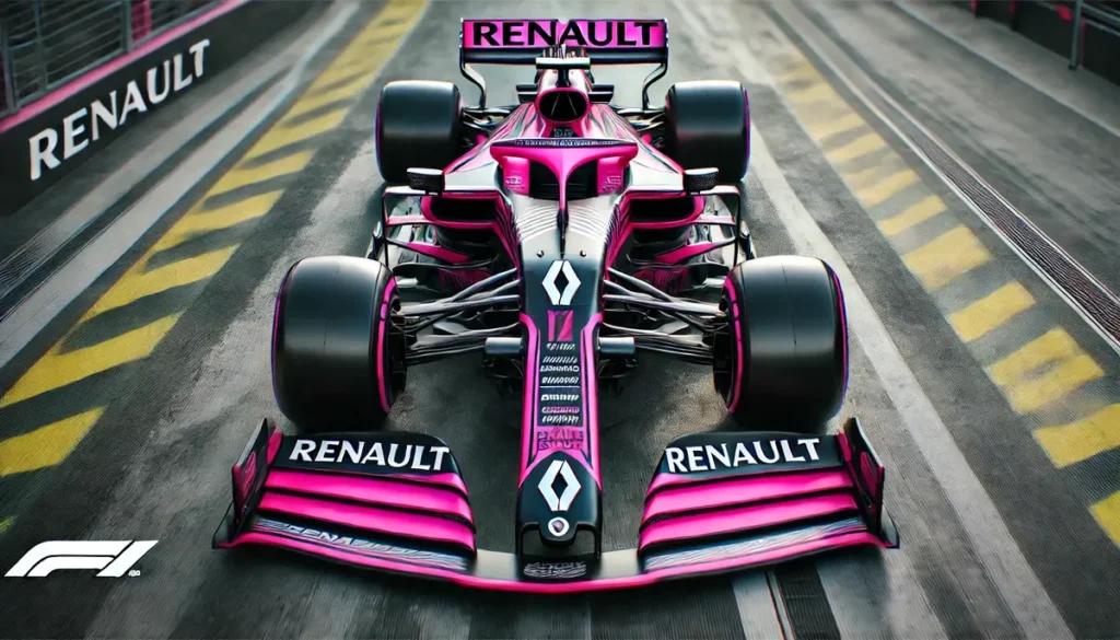 En Alpine F1 bil med Renaults logotyp där Sainz snart kan köra.